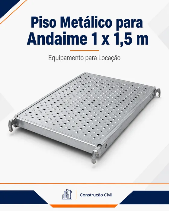Piso Metálico para Andaime 1x1,5m