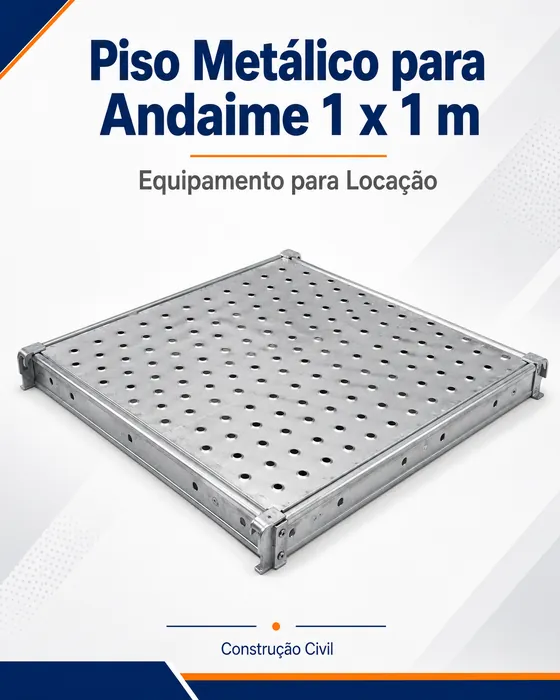 Piso Metálico para Andaime 1x1m